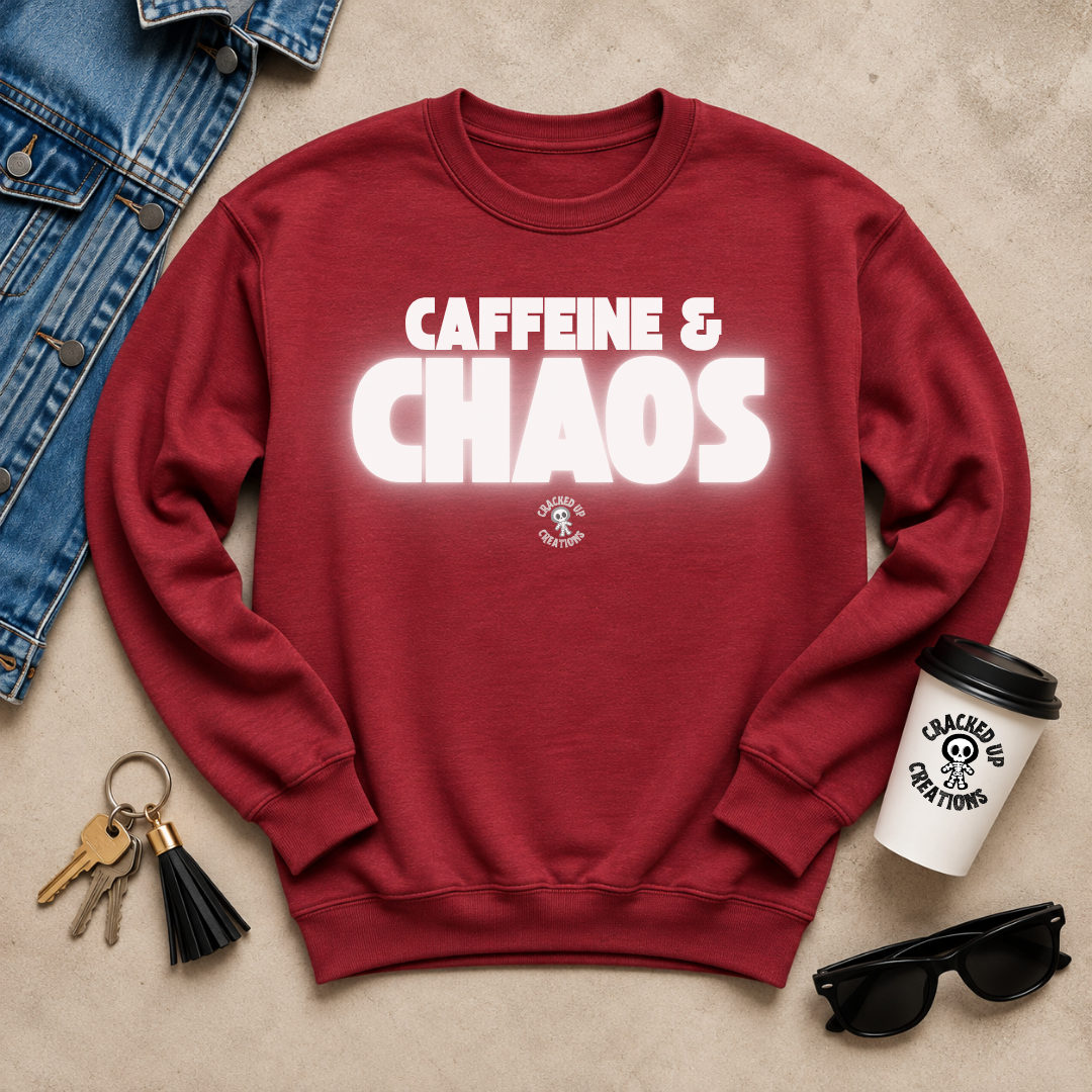 Caffeine & Chaos Crewneck Sweatshirt
